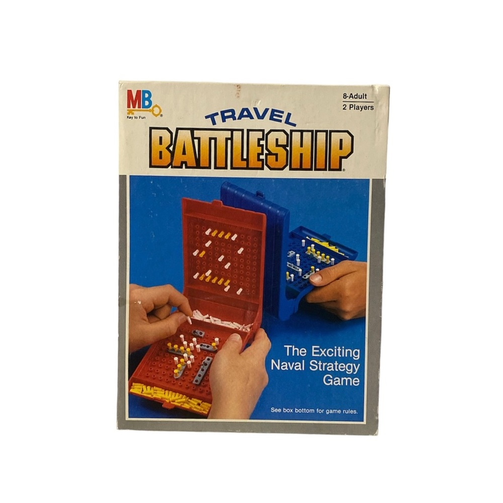 Battleship Vintage Travel Battleship Game 1984 Made in USA 80’s Milton Bradley